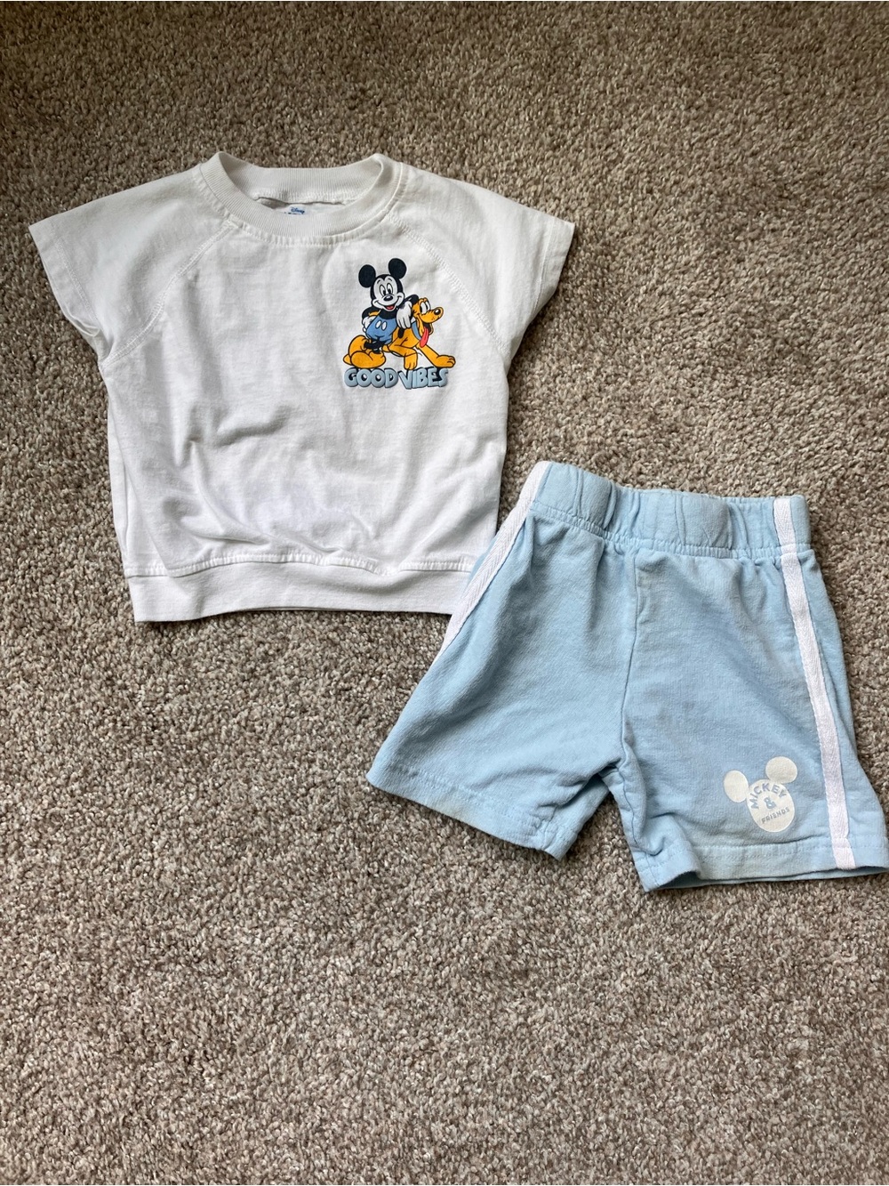 Disney Mickey and Friends White and Blue Infant Tee